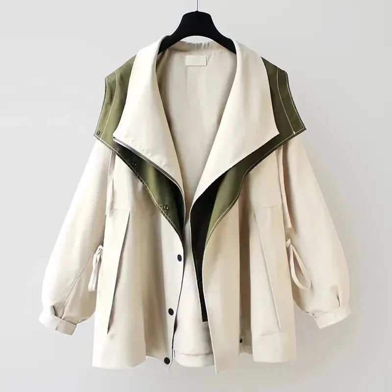 Mulan™, en løs, mellomlang trenchcoat til høst og vinter
