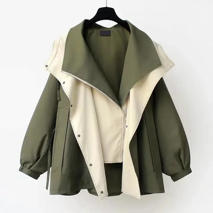Mulan™, en løs, mellomlang trenchcoat til høst og vinter
